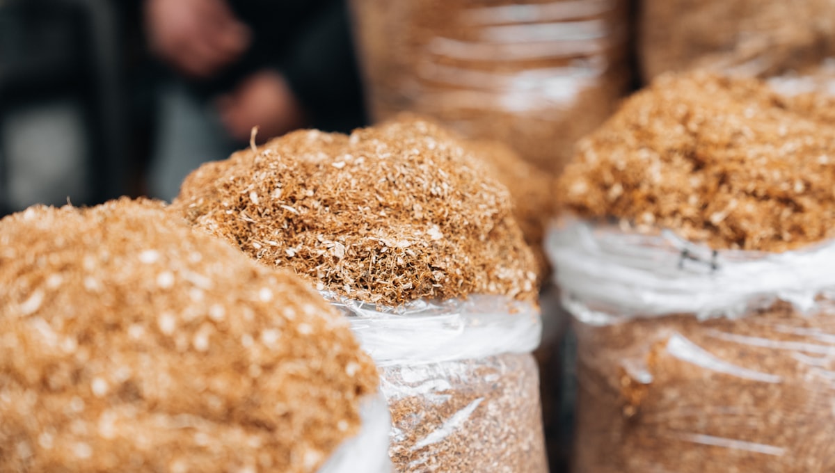 a close up of bags of food on a table